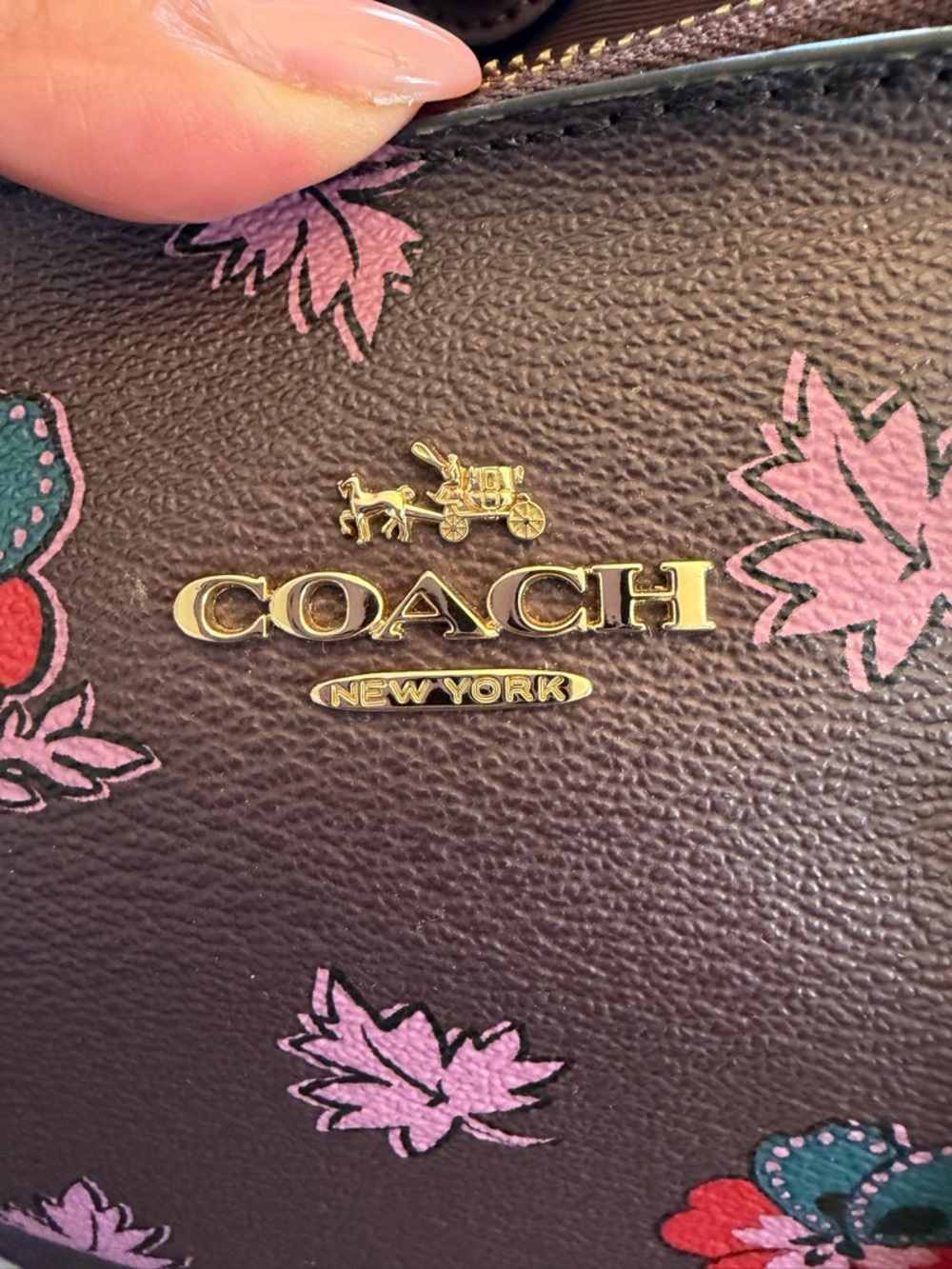 Coach Christie Carryall Floral Print Satchel Brown Multi F1792 Crossbody EUC - Picture 6 of 12
